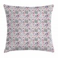 thumbnail image 1 of Eiffel Throw Pillow Cushion Cover, French Travel Pattern with Paris Touristic Icons Architecture Buildings Landmarks, Decorative Square Accent Pillow Case, 20 X 20 Inches, Multicolor, by Ambesonne, 1 of 2