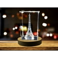 thumbnail image 1 of Eiffel Tower 3D Engraved Crystal Keepsake Souvenir, 1 of 10