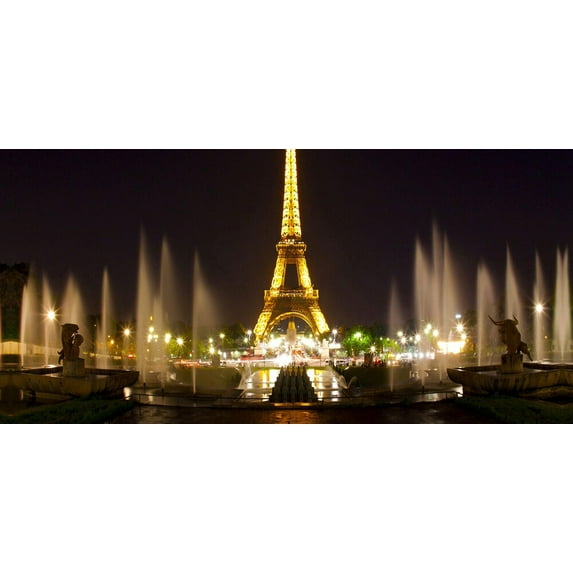 Eiffel Tower At Night IX - CANVAS OR PRINT WALL ART