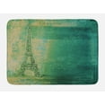 thumbnail image 1 of Eiffel Tower Bath Mat, Eiffel Tower Colorful Gradient Sketch in Ombre Style Drawing French Print, Non-Slip Plush Mat Bathroom Kitchen Laundry Room Decor, 29.5 X 17.5 Inches, Teal Mustard, Ambesonne, 1 of 2