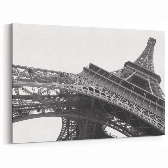 Eiffel Tower Black White Photography — Paris Architectural Wall Art Print