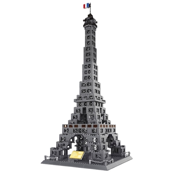 Eiffel Tower Building Block Set, 976Pcs 3D Landmark Model Kit, Large 25.6in French Architecture Display Decor