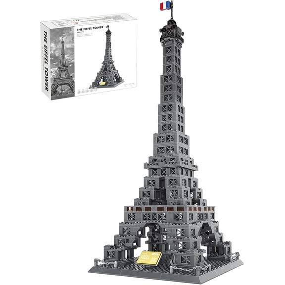 Eiffel Tower Building Set 976 Pieces Paris Architecture Model Kit with French Flag & Nameplate Romantic France Landmark Souvenir 3D Construction Puzzle Collector's Edition