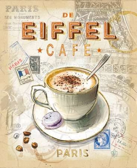 Eiffel Tower Cafe Canvas Art - Chad Barrett (20 x 24)