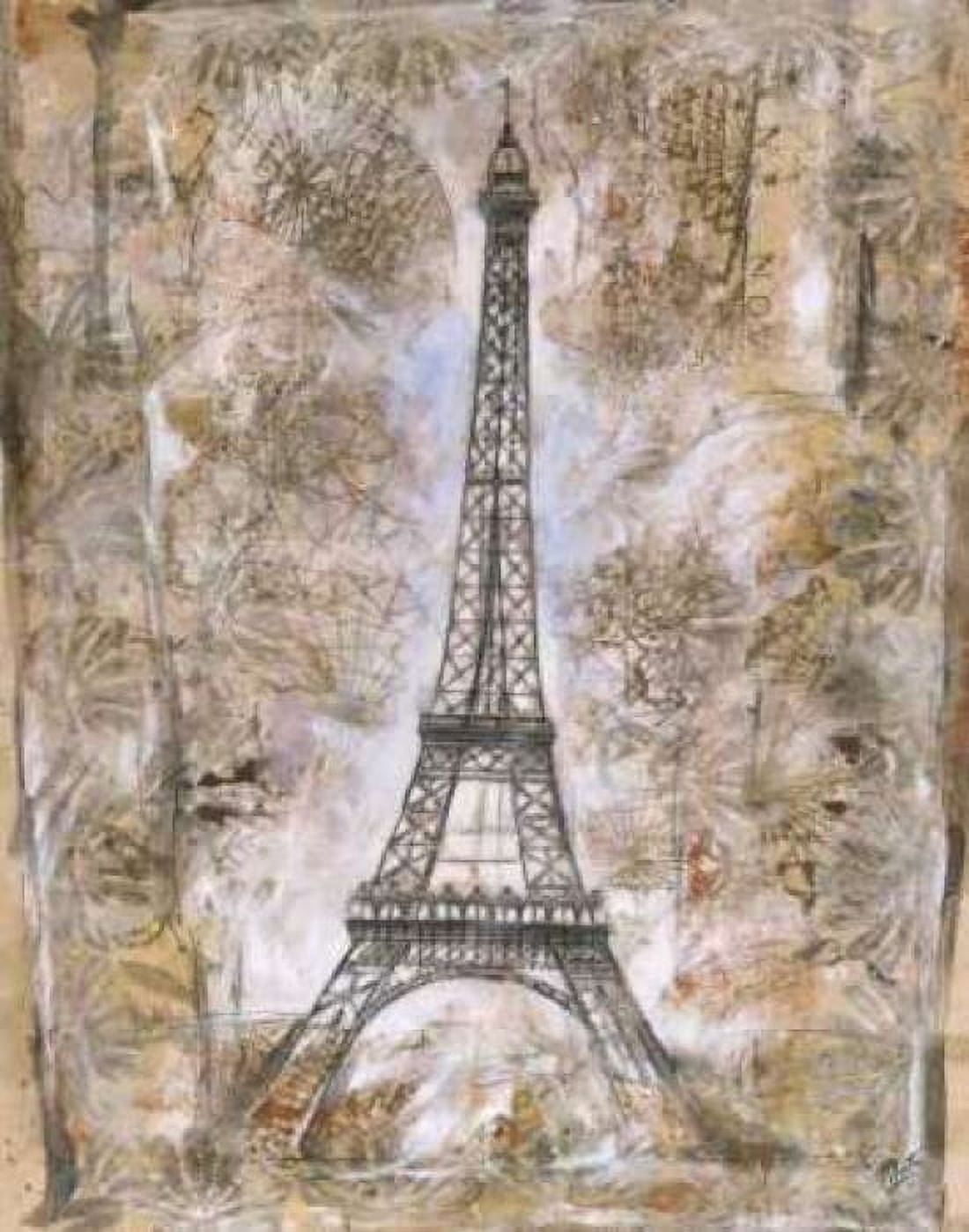 Eiffel Tower Canvas Art - Marta G Wiley (22 x 28)