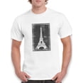 thumbnail image 1 of Eiffel Tower Chalk Art T-Shirt Men -Ethan Harper Designs, Male Medium, 1 of 4