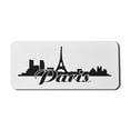 thumbnail image 1 of Eiffel Tower Computer Mouse Pad, Basic Typographic Modern Design of France Paris with Cityscape, Rectangle Non-Slip Rubber Mousepad X-Large, 35" x 15", Charcoal Grey and White, by Ambesonne, 1 of 2
