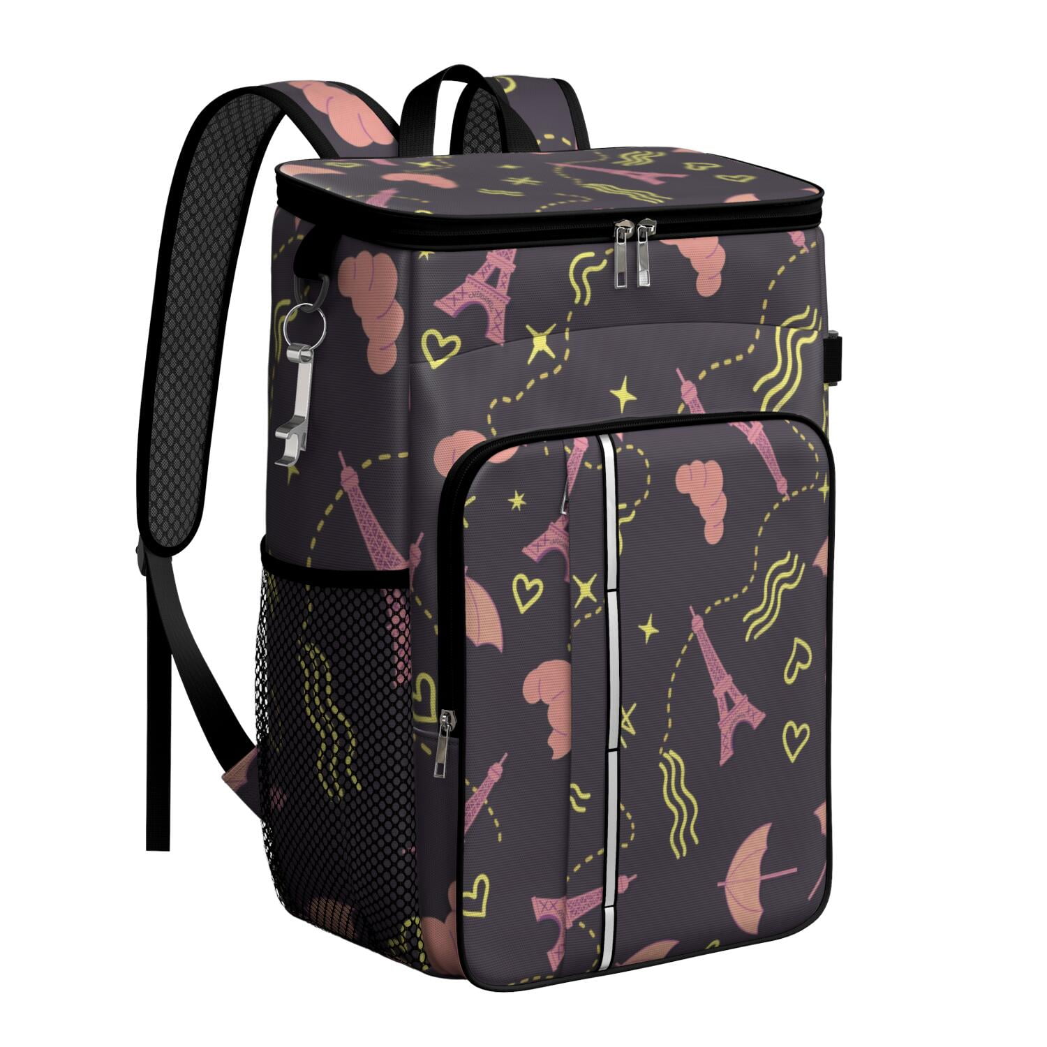 Eiffel Tower Cooler Backpack Insulated Waterproof Leak Proof Backpack Cooler Lightweight Lunch Picnic Camping Backpack Cooler for Office Workers Outdoor Enthusiasts
