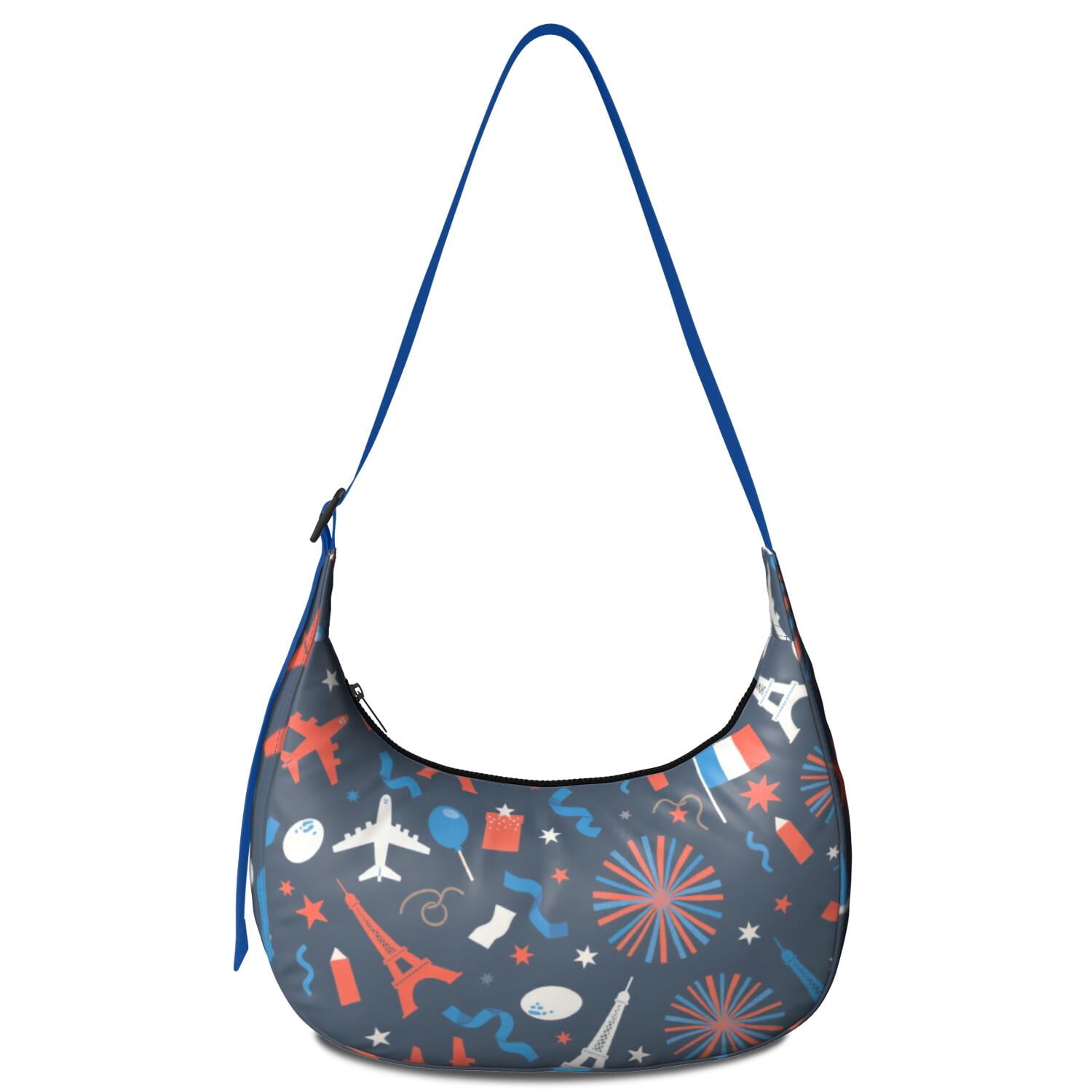 Eiffel Tower Crescent Crossbody Bag Lightweight Bag for Unisex Women Men Casual