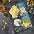thumbnail image 1 of Eiffel Tower Cutting Board, Aerial View of Eiffel Tower Clear Day Boulevard Busy Town Park Skyscrape, Decorative Tempered Glass Cutting and Serving Board, Small Size, Pale Blue Brown, by Ambesonne, 1 of 5