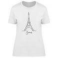 thumbnail image 1 of Eiffel Tower Design T-Shirt Women -Image by Shutterstock, Female XX-Large, 1 of 2