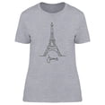 thumbnail image 1 of Eiffel Tower Design T-Shirt Women -Image by Shutterstock, Female x-Large, 1 of 2