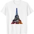 thumbnail image 1 of Eiffel Tower Fashionable Graphic Women's T-shirt with Short Sleeves French Gifts, 1 of 5