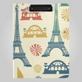 thumbnail image 1 of Eiffel Tower Fireworks Foldable Binder Folder Clipboard with Pen Slot Double Clips A4 Size File Storage, 1 of 8