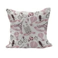thumbnail image 1 of Eiffel Tower Fluffy Throw Pillow Cushion Cover, Travel in Paris Theme Honeymoon Flowers Romance Hot Air Balloon Bike, Rectangle Accent Pillow Case, 26" x 16", Pale Pink White, by Ambesonne, 1 of 5