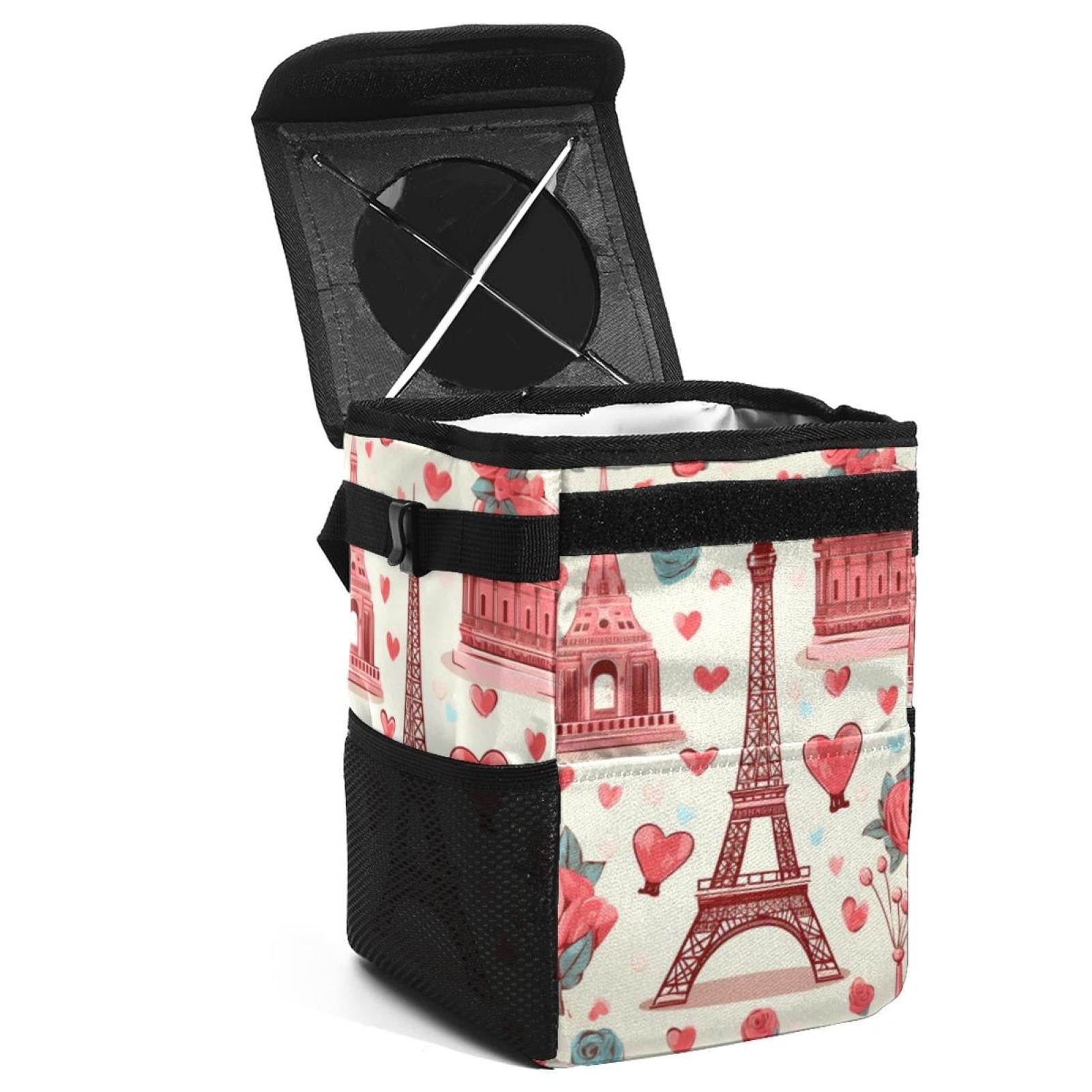 Cross Foldable Car Trash Can With Lid - Leak-proof Hanging Storage Bag For Car Trash Bin, Car - View #10