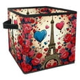 thumbnail image 1 of Eiffel Tower Foldable Storage Baskets with Handle 10.8"x10.5"x10.6" Large Capacity - Storage Basket Toy Box, 1 of 6