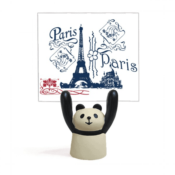 Eiffel Tower France Paris Line Drawing Memo Holder Cartoon Animal Panda Stand Decoration