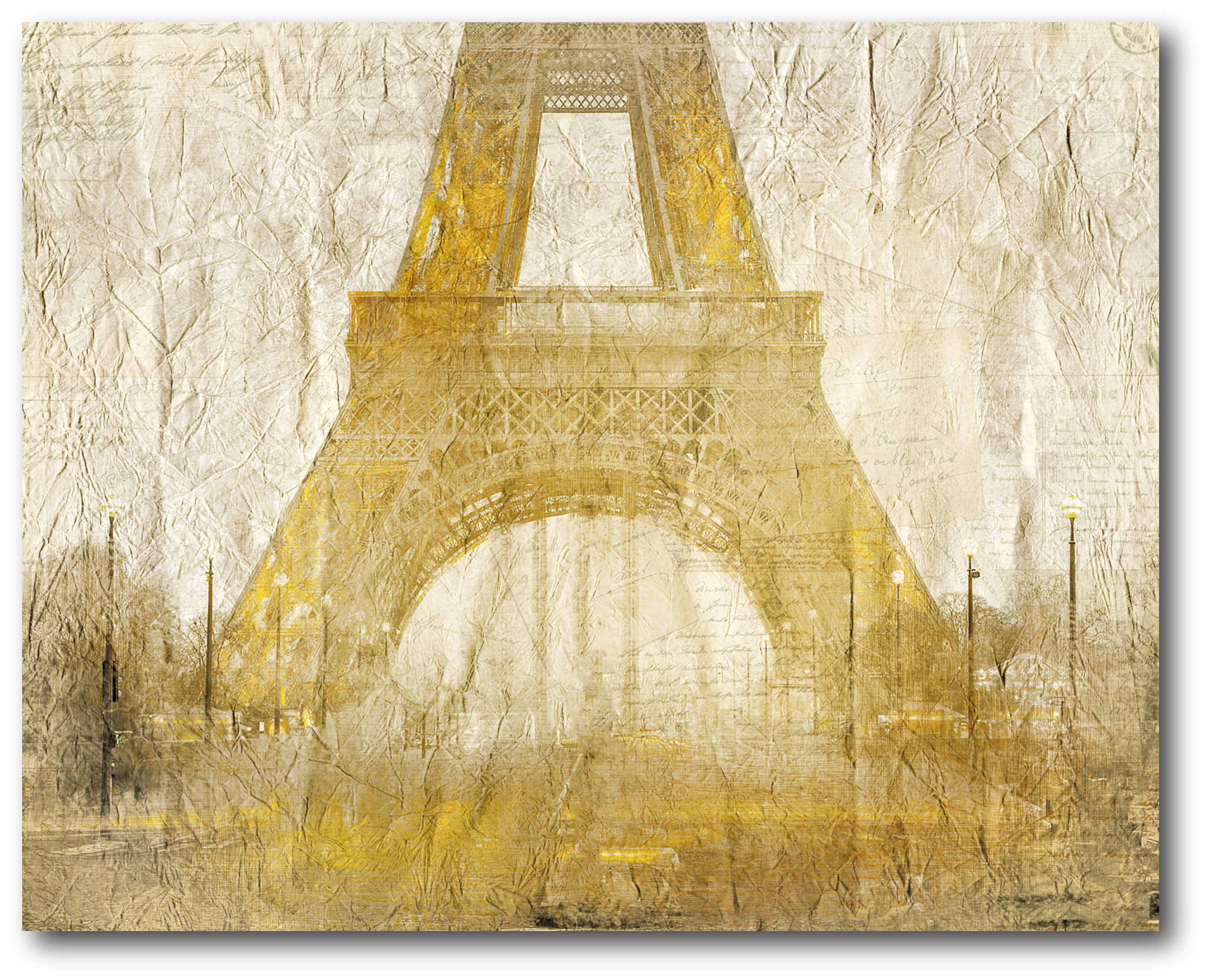 Eiffel Tower Gold Gallery-Wrapped Canvas Wall Art, 16x20