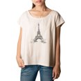 thumbnail image 1 of Eiffel Tower Hand Drawn Print 100% Cotton Fashion Plus Size T-shirt Tee WTS_01 L, 1 of 1