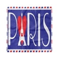 thumbnail image 1 of Eiffel Tower Head Scarf, Bold Paris Lettering, Head Wrap, 3 Sizes, by Ambesonne, 1 of 2