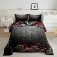 thumbnail image 1 of Eiffel Tower Kids Comforter Set Size Loving Heart Romantic Couple Bedding Set Boys Girls Adults Bedroom r Paris Building Down Comforter Red Black Vintage Duvet Insert 3pcs 2 Pillowcases, 1 of 6