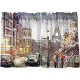 thumbnail image 1 of Eiffel Tower Kitchen Curtains 2 Panels UV Protected Tier Curtains, Half Window Curtains Kitchen Tiers for Guest Room Bathroom Sink Laundry Room Basement,24"x27", 1 of 7