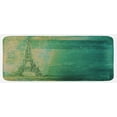 thumbnail image 1 of Eiffel Tower Kitchen Mat, Eiffel Tower Colorful Gradient Sketch in Ombre Style Drawing French Print, Plush Decorative Kitchen Mat with Non Slip Backing, 47" X 19", Teal Mustard, by Ambesonne, 1 of 1