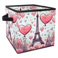 thumbnail image 1 of Eiffel Tower Large Capacity Foldable Storage Container Basket with Handle, 10.8"x10.5"x10.6" Storage Box Bin, 1 of 6