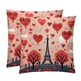 thumbnail image 1 of Eiffel Tower Luxurious Velvet Decorative Covers Throw Pillow Set - 2 Pack Throw Pillow Inserts Included - Unique Patterns - 16x16, 18x18, 20x20 Inches for Home Decor Decorative Pillows, 1 of 6