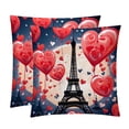 thumbnail image 1 of Eiffel Tower Luxurious Velvet Throw Pillow Covers - Set of 2 - 16x16, 18x18, 20x20 Inches - Unique Patterns for Various Occasions - Decorative Throw Pillowcases for Home Decor, 1 of 6