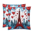 thumbnail image 1 of Eiffel Tower Luxurious Velvet Throw Pillow Set with Unique Patterns - 16x16, 18x18, 20x20 Inches - Set of 2 for Living Room, Bedroom, and Office - Includes Throw Pillow Inserts and Chair Pillow Covers, 1 of 6