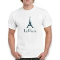 thumbnail image 1 of Eiffel Tower Medium Front Graphic And "Le Paris" Text Underneath Men T-Shirt, Male Large, 1 of 4