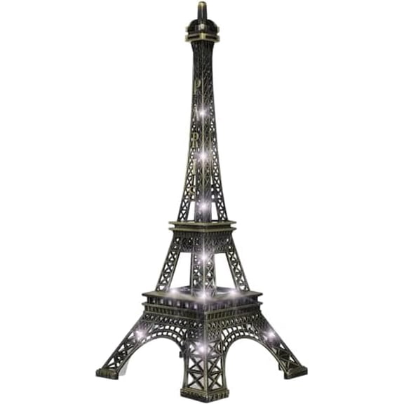 Eiffel Tower Night Light LED Eiffel Tower Lamp Light Up Eiffel Tower Table Lamp Tower Lamp for Living Room Bedroom Tourist Bronze Tower Metal Tower Eiffel Tower Decor$$Tools & Hardware Other
