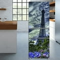 thumbnail image 1 of Eiffel Tower Night View Door Sticker Home ration Wall Sticker PVC Removable Waterproof Self-Adhesive Poster, 1 of 6