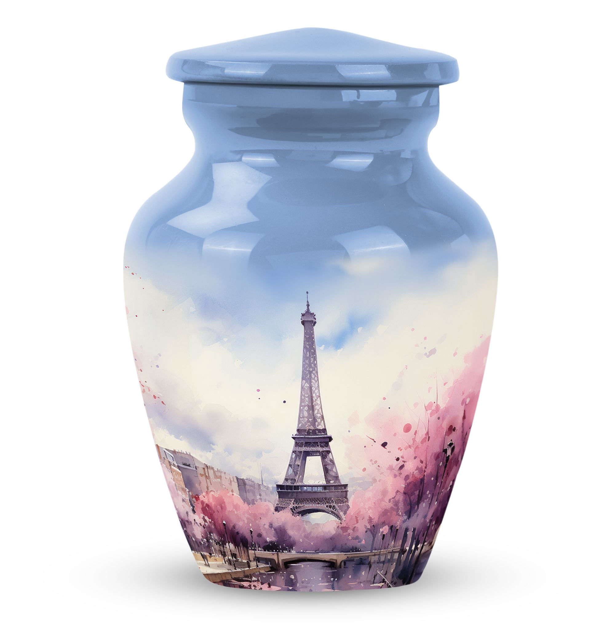 Eiffel Tower Oil Painting Adult Female & Male - Cremation Urns For Ashes For Women & Men - Decorative Urns For Ashes - Keepsake Urns For Human Ashes (Size - 3Inch, 1Pcs)