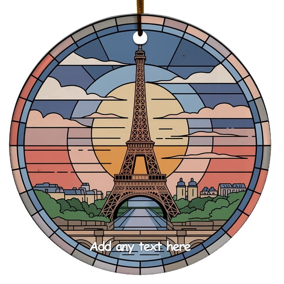 Eiffel Tower Ornament  Holiday Ornament Gift with Custom Text for Family, Friends, Man & Woman, Christmas 2025 Tree Keepsake