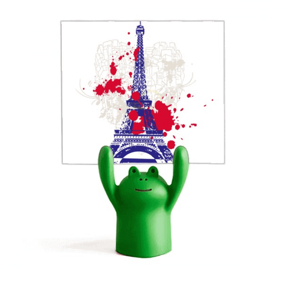 Eiffel Tower Outline France Paris Memo Holder Cartoon Animal Frog Stand Decoration