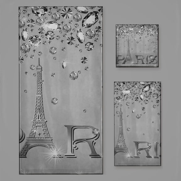 Eiffel Tower Paris Bath Towel Sets For Bathroom Hand Towels Fingertip Towels 3 Piece Soft Absorbent For Bathroom Kitchen Hotel Beach