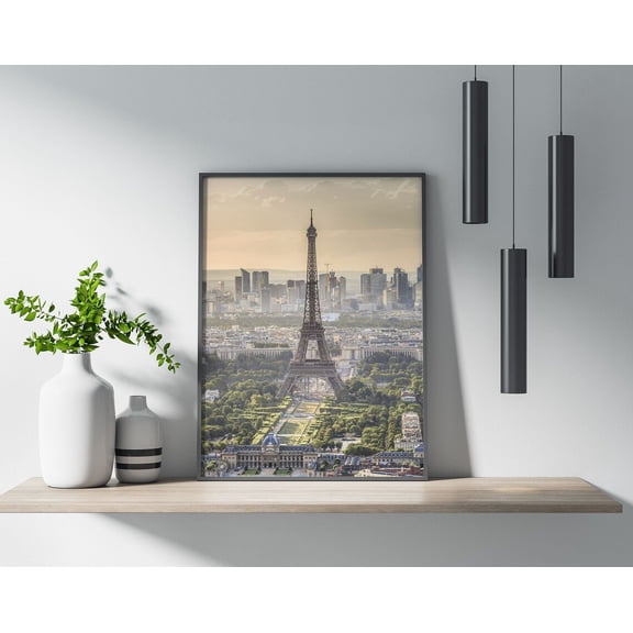 Eiffel Tower Paris Cityscape Wall Art Print, Unframed Paper Poster 8x10in