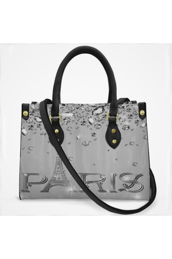 Eiffel Tower Paris Cross Body Bags For Women Small Leather Female Handbags Fashion Top-Handle Totes