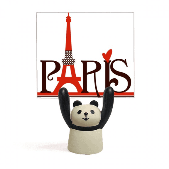 Eiffel Tower Paris France Country City Culture Memo Holder Cartoon Animal Panda Stand Decoration