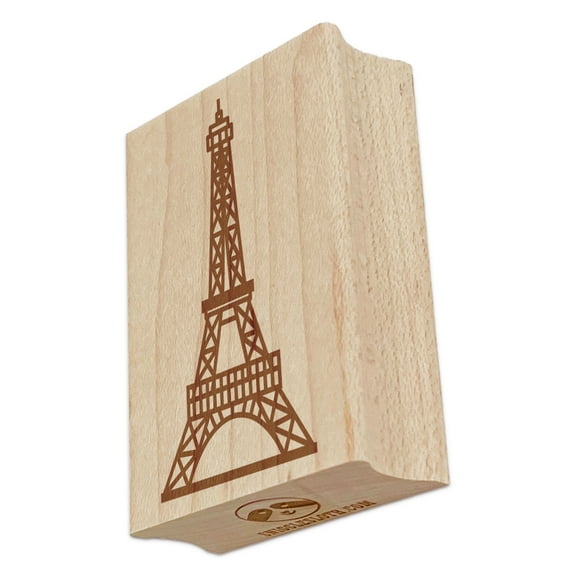 Eiffel Tower Paris France Rectangle Rubber Stamp Stamping Scrapbooking Crafting - Large 2.5in