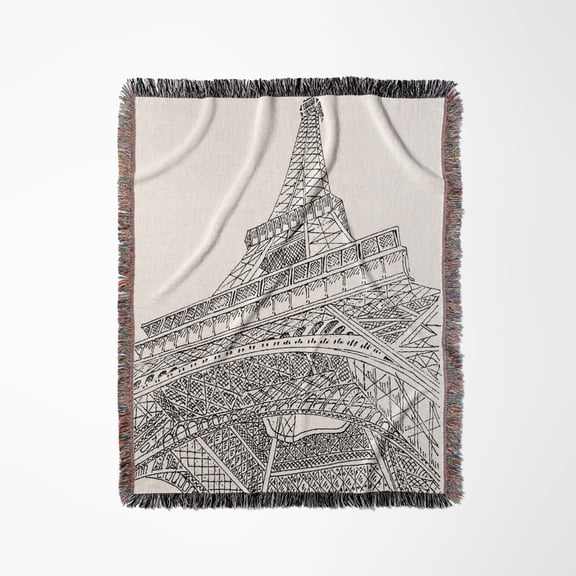 Eiffel Tower Paris France, Woven Blanket