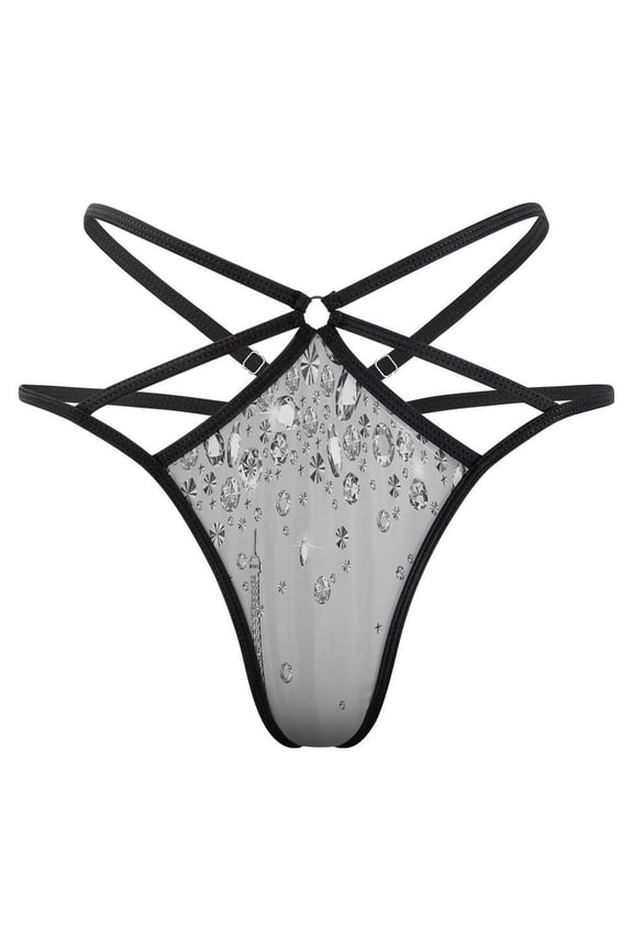 Eiffel Tower Paris Open Type Women's Panties Crotch Opening G-strings Thongs Lingeries Underwear