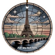 Eiffel Tower Paris Ornament   Personalized Ornament for Travel Memories, Trip Of The Year Gift for Couples, Families or Friends Christmas 2025