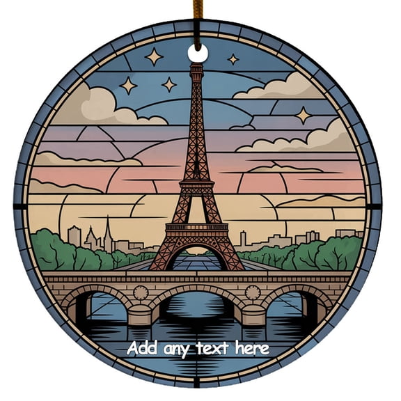 Eiffel Tower Paris Ornament  Unique Personalized Christmas 2025 Gift for Travel Enthusiasts, Families, Friends and Couples
