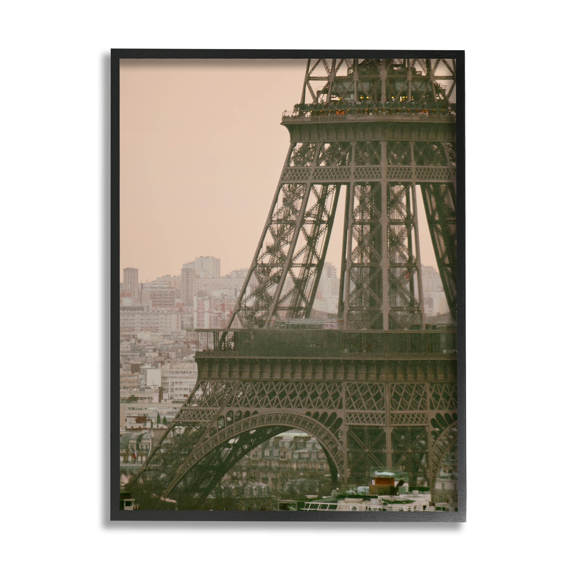 Eiffel Tower Paris Skyline Town & City Photograph Black Framed Art Print Wall Art