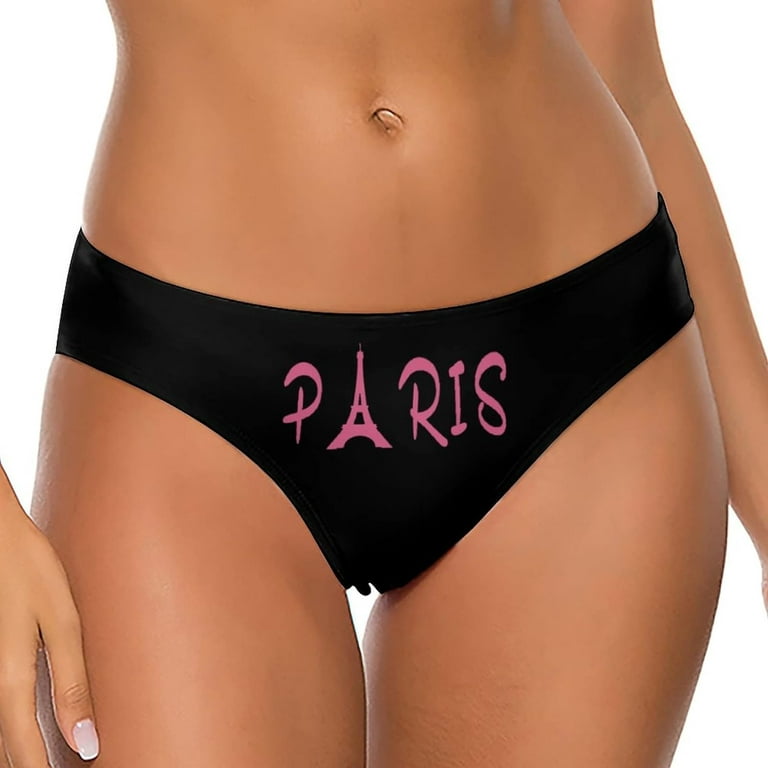 Eiffel Tower Paris Women's Underwear Thongs Sexy Breathable T-Back Panties  