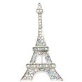 thumbnail image 1 of Eiffel Tower Pin Brooch Paris Gorgeous AB(Aurora Borealis) Crystal, 1 of 3